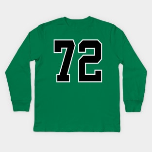 Number 72 Kids Long Sleeve T-Shirt